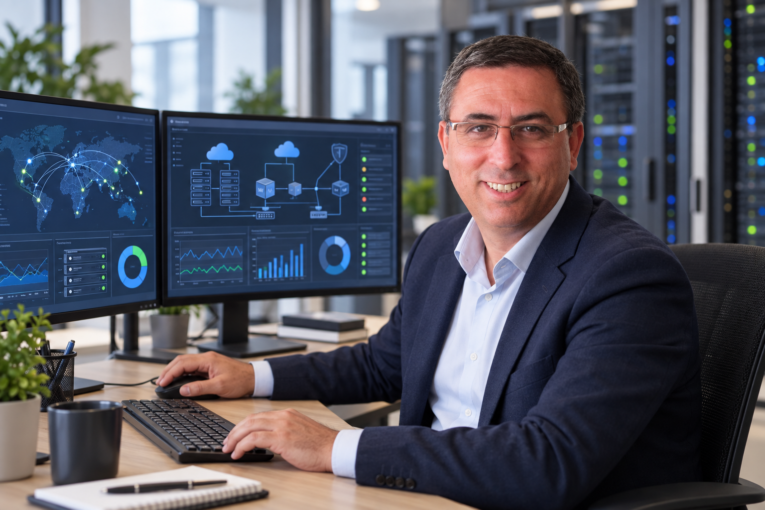 İsmail İnci IT altyapılarını değerlendirirken